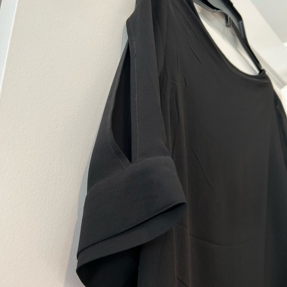 Chico's Black Sheer Sleeve Dress NWT - Picture 6 of 7